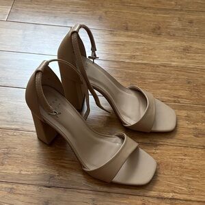 a new day Tan Block Heel Sandals